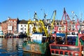 Fishing trawlers in Weymouth harbour. Royalty Free Stock Photo