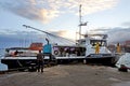 Fishing trawling boat arrives at Ports of Avatiu Rarotonga Cook