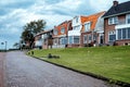 fishing village on the seashore of the Netherlands in rainy weather Royalty Free Stock Photo