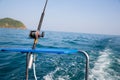 Fishing trolling tuna with a motor boat in the Andaman sea, coast Thailand Royalty Free Stock Photo