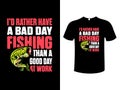 Fishing Typography T-Shirt Design Vector Illustration Template Royalty Free Stock Photo