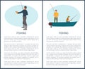 Fishering Hobby and Recreation Vector Brochure