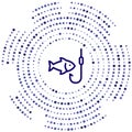 Fishing Vector Icon. Fishing Editable Stroke. Fishing Linear Symbol For Use On Web And Mobile Apps, Logo, Print Media. Thin Line