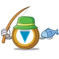 Fishing Verge coin mascot cartoon