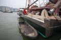 Fishing vessel and a boat at the pier at the fishing port of Mac