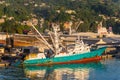 Fishing Vessel in the Port Victoria, Mahe island, Seychelles Royalty Free Stock Photo