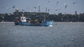 Fishing vessel returning to the port of Liepaja
