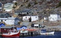 Fishing vessels anchored at the dock at Petty Harbour