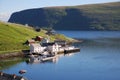 Fishing village Akkarfjord in summer Royalty Free Stock Photo