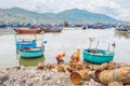 Fishing village along the coastline of Vietnam