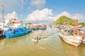 Fishing village along the coastline of Vietnam