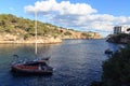 Fishing village Cala Figuera bay panorama and Mediterranean Sea, Majorca Royalty Free Stock Photo