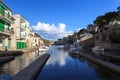 Fishing village Cala Figuera port with slipway, boatshouses and boats, Majorca