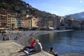 The fishing village of Camogli, Gulf of Paradise, Portofino National Park, Genova, Liguria, Italy Royalty Free Stock Photo