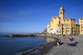 The fishing village of Camogli, Gulf of Paradise, Portofino National Park, Genova, Liguria, Italy Royalty Free Stock Photo