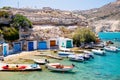Fishing village of Firopotamos on Milos island Royalty Free Stock Photo