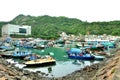 Typhoon Shelter at Fishing Village of Lei Yue Mun Royalty Free Stock Photo