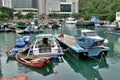 Typhoon Shelter at Fishing Village of Lei Yue Mun Royalty Free Stock Photo