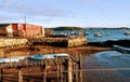 Fishing village at low tide Maine Royalty Free Stock Photo