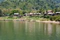 Fishing village Muang Ngoi Neua in Laos Royalty Free Stock Photo