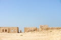 Fishing village ruins in desert Qatar