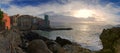 Panorama of fishing village - Tellaro - Ligurian sea - Italy