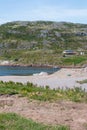 The fishing village of Teriberka in the mountains in the north.