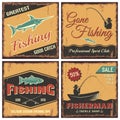 Fishing Vintage Style Concept Royalty Free Stock Photo