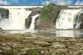 Fishing at the waterfall