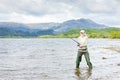 Fishing woman Royalty Free Stock Photo