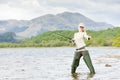 Fishing woman Royalty Free Stock Photo