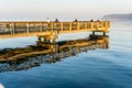 Fishing On Wooden Pier