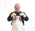 Portrait of a fishmonger showing Royalty Free Stock Photo