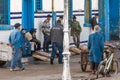 Fishmongers in Essaouira, Morocco Royalty Free Stock Photo