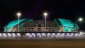 Fisht Olympic Stadium at nigth in the Sochi Olympic Park in Sochi, Russia Royalty Free Stock Photo