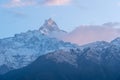 Fishtail Mountain in Full Color Royalty Free Stock Photo