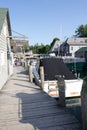 A view at Fishtown, Leland, Michigan in Summer Royalty Free Stock Photo