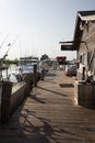 A view at Fishtown, Leland, Michigan in Summer Royalty Free Stock Photo