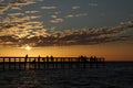 Fising Pier Sunset horizontal Royalty Free Stock Photo