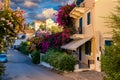 Fiskardo village, Kefalonia island, Greece. Fiscardo on the Island of Kefalonia in Greece. The holiday destination. Beautiful Royalty Free Stock Photo