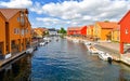 Fiskebrygga district in Kristiansand, Norway Royalty Free Stock Photo