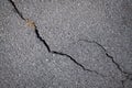 Fissure in asphalt Royalty Free Stock Photo
