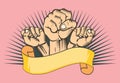 Hands Fist Vector Royalty Free Stock Photo