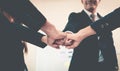 Fist bump in business meeting for team concept Royalty Free Stock Photo