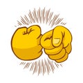 Fist bump comic icon