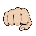 Fist bump, giving a fist bump, front angle fist bumping hand vector illustration hand sign emojy clip art