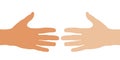 Fist bump icon The concept of power and conflict, competition, Team work, partnership, friendship, struggle. hands clenched fist