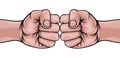 Fist Bump Punch Fists Boxing Comic Pop Art Cartoon Royalty Free Stock Photo