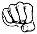 Fist Cartoon Comic Book Style Royalty Free Stock Photo