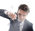 Fist of determinated businessman Royalty Free Stock Photo